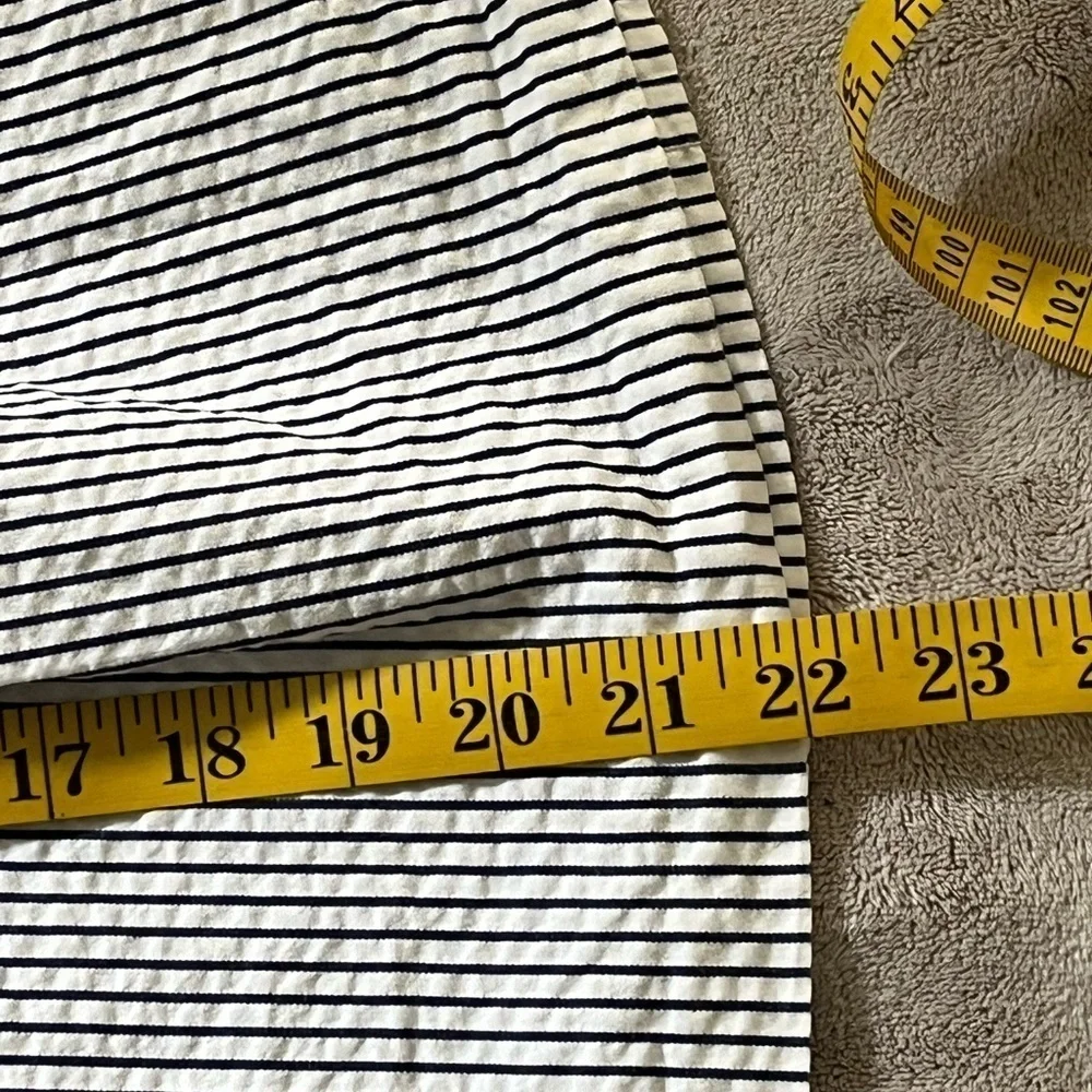 J. Crew Black and White A-Line Striped Skirt